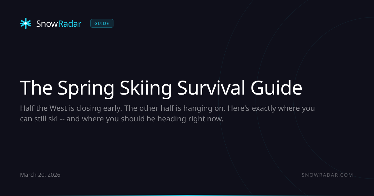 The Spring Skiing Survival Guide | SnowRadar