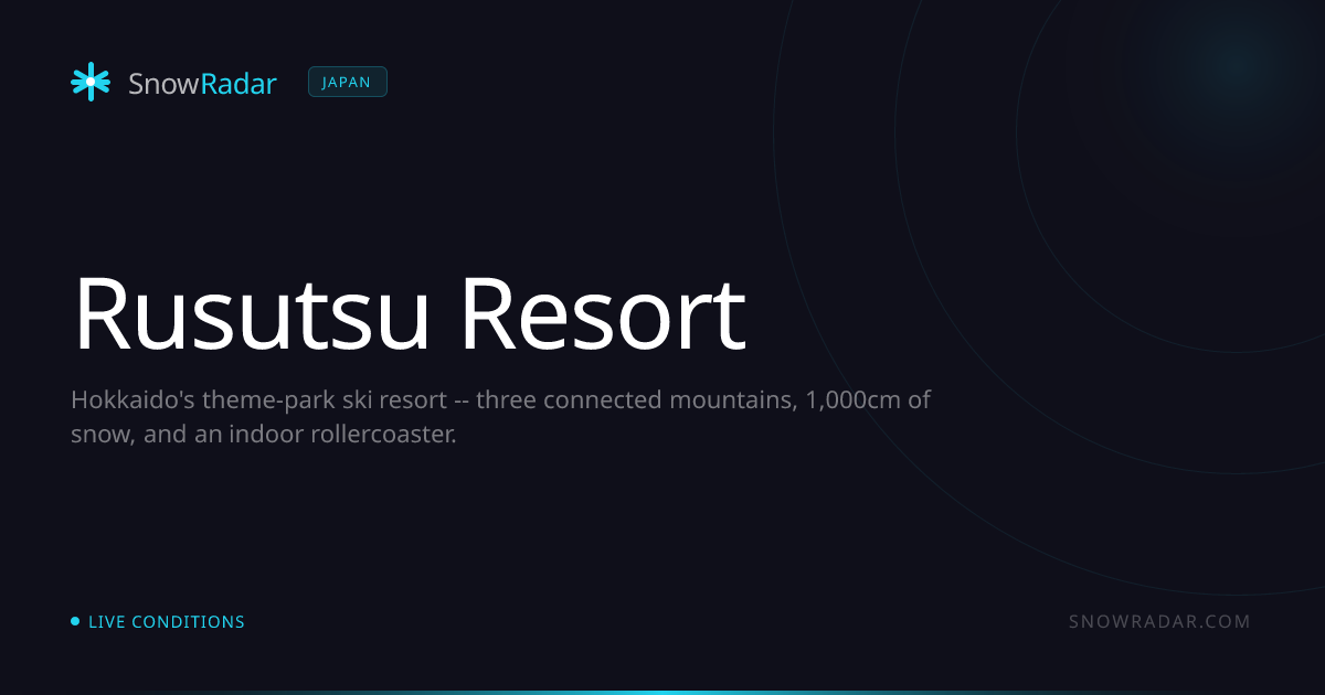 Rusutsu Resort — Snow Conditions & Data | SnowRadar