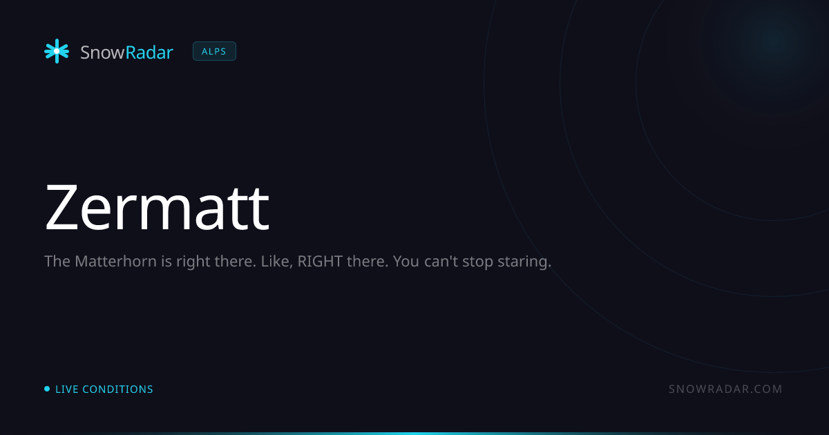 Zermatt — Snow Conditions & Data | SnowRadar | SnowRadar